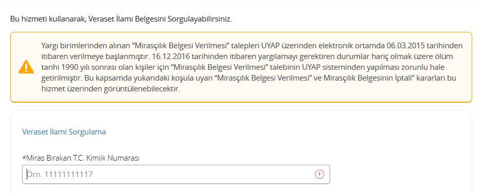 E-Devletten Miras Sorgulama Nasıl Yapılır