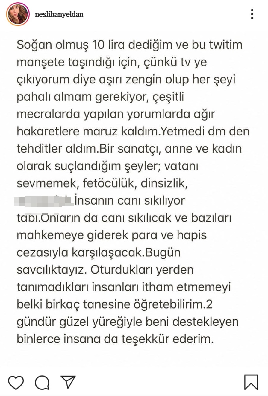 Neslihan Yeldan seçimlerle ilgili sosyal medya hesabından sitem etti