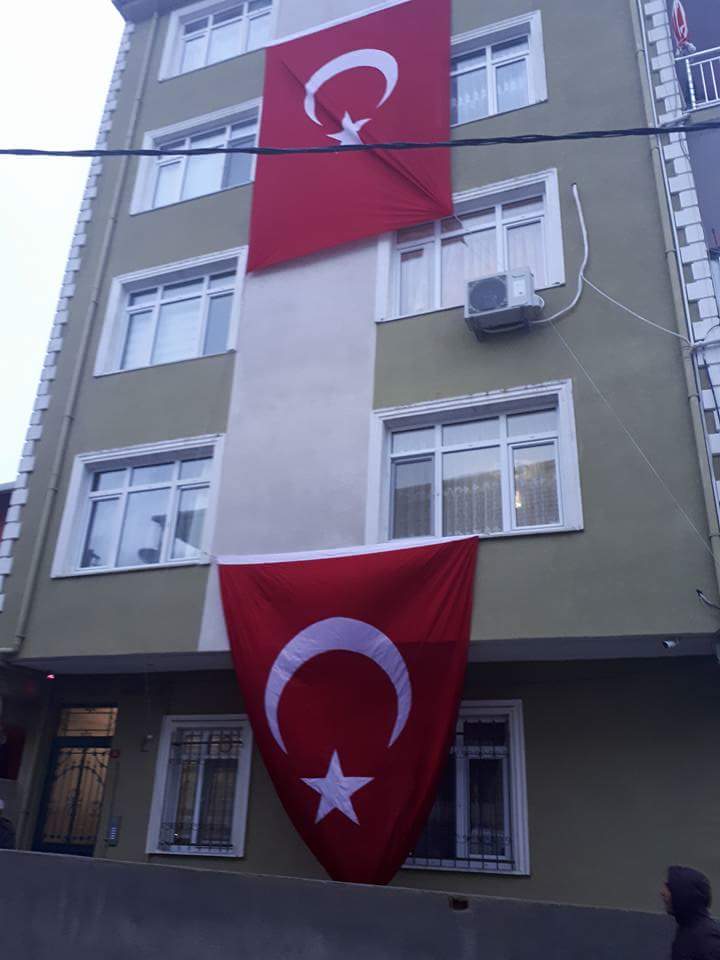 Diyarbakir’da şehit düşen Burak Beştaş son yolculuğuna Pendik'ten uğurlandı