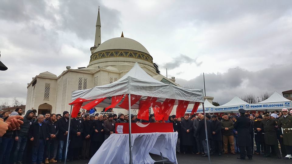 Diyarbakir’da şehit düşen Burak Beştaş son yolculuğuna Pendik'ten uğurlandı