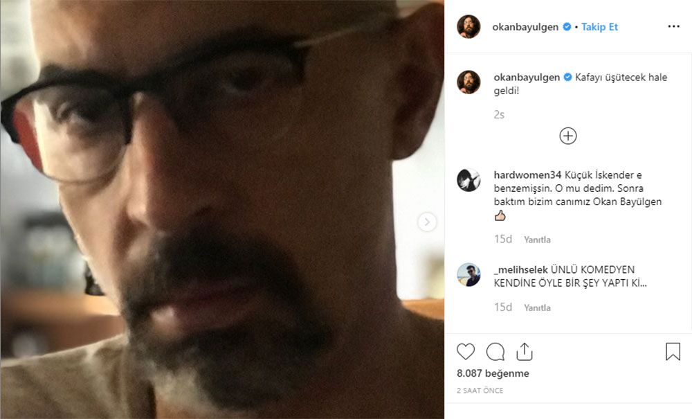Okan Bayülgen kafayı üşütecek hale geldi