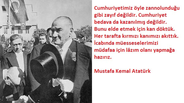 29 Ekim Cumhuriyet Bayramı Sözleri | Atatürk'ün Cumhuriyet Sözleri