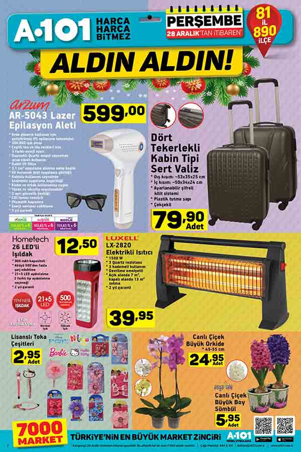 A101 28 Aralık Aktüel İndirim Kataloğu