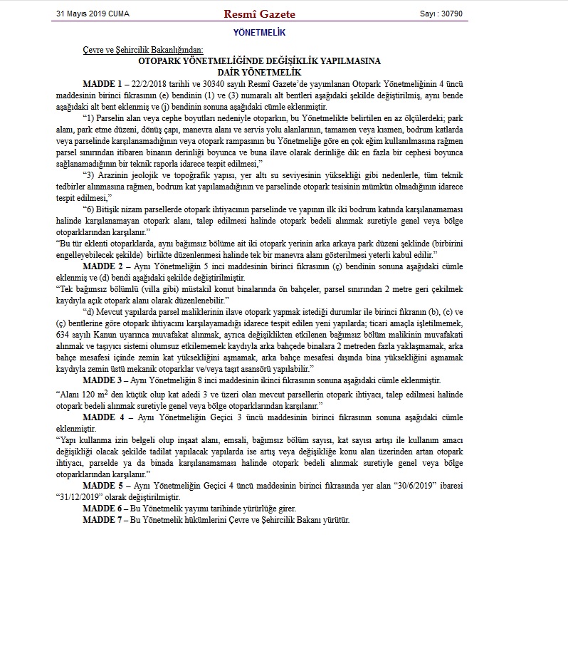 Aracı olanlar dikkat! Otopark yönetmeliği yayımlandı. Artık...
