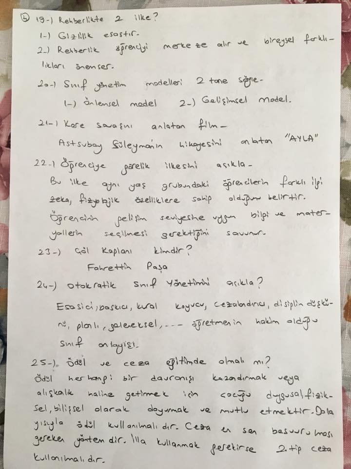 2018 - Öğretmen mülakatları