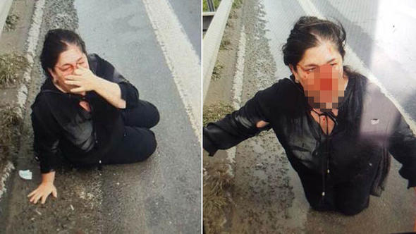 UBER Sürücüsü Kadın Yolcuyu Kanlar İçinde Bariyerlere Attı