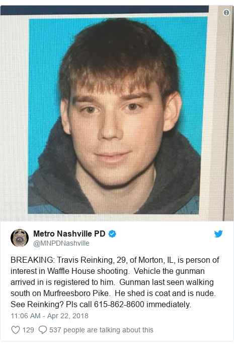 ABD'da Çıplak Saldırgan Waffle Dükkanını Taradı: 3 Ölü 4 Yaralı