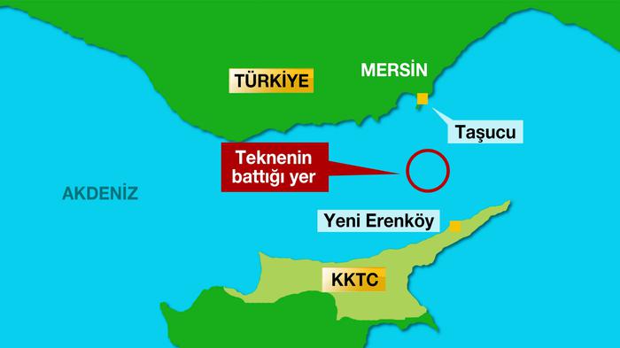 KKTC açıklarında batan teknedeki 19 göçmenin cenazesi Mersin'e getirildi