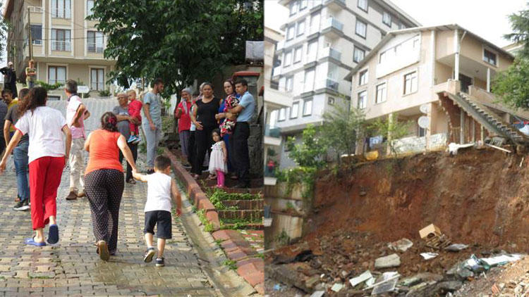 Sancaktepe'de bir binada çökme riski! 3 katlı bina boşaltıldı