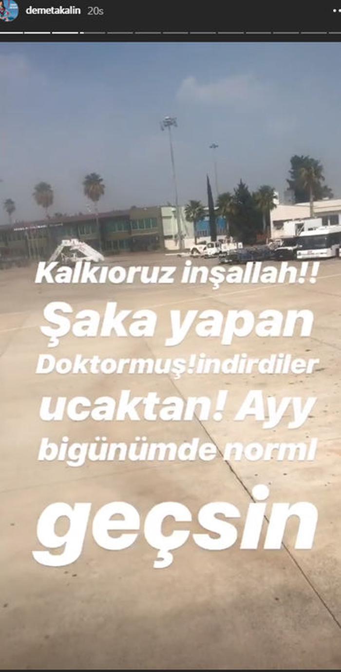 Demet Akalın'ın uçağında bomba alarmı!