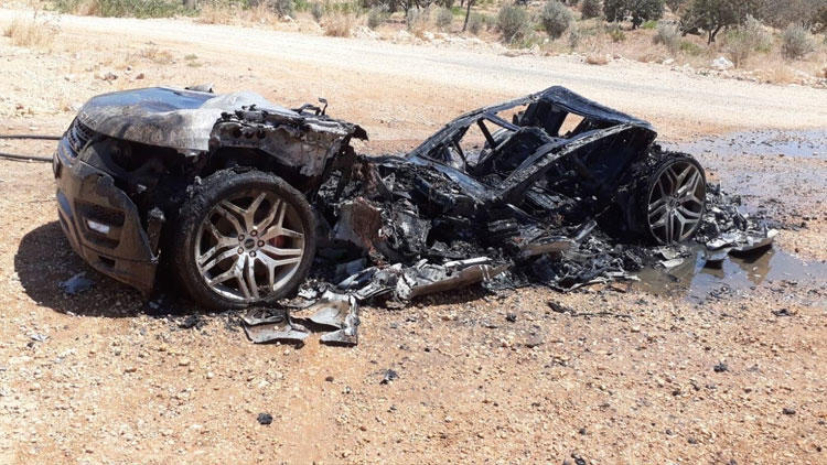 Kahramanmaraş'ta lüks cip adeta eridi!