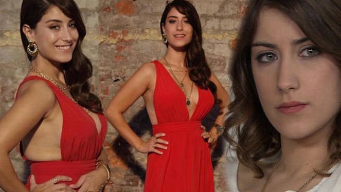 Hazal Kaya, aldığı kilolarla ve derin dekoltesiyle dikkat çekti
