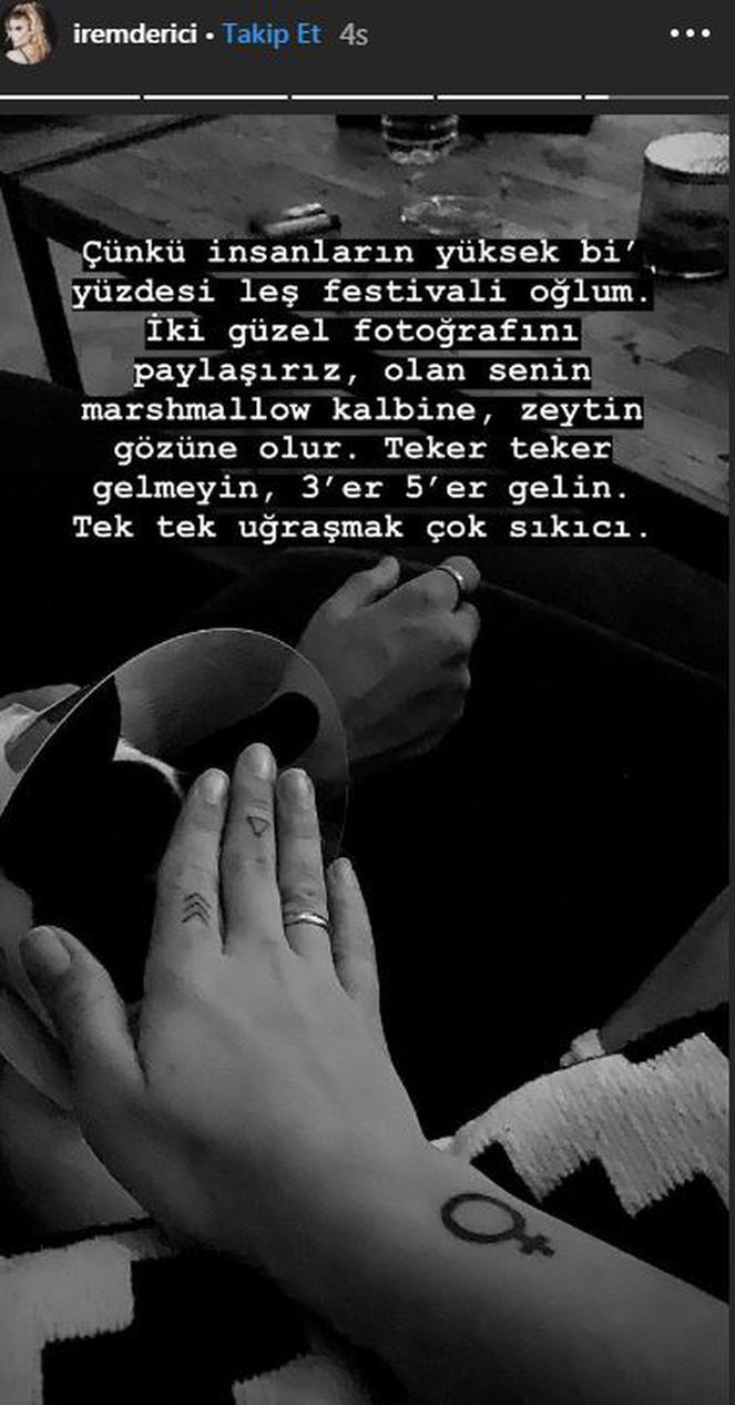 İrem Derici'den yüzüklü gönderme! İrem Derici evleniyor mu?