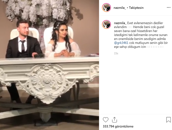 İzdivaç programının olay gelini Naz Mila evlendi