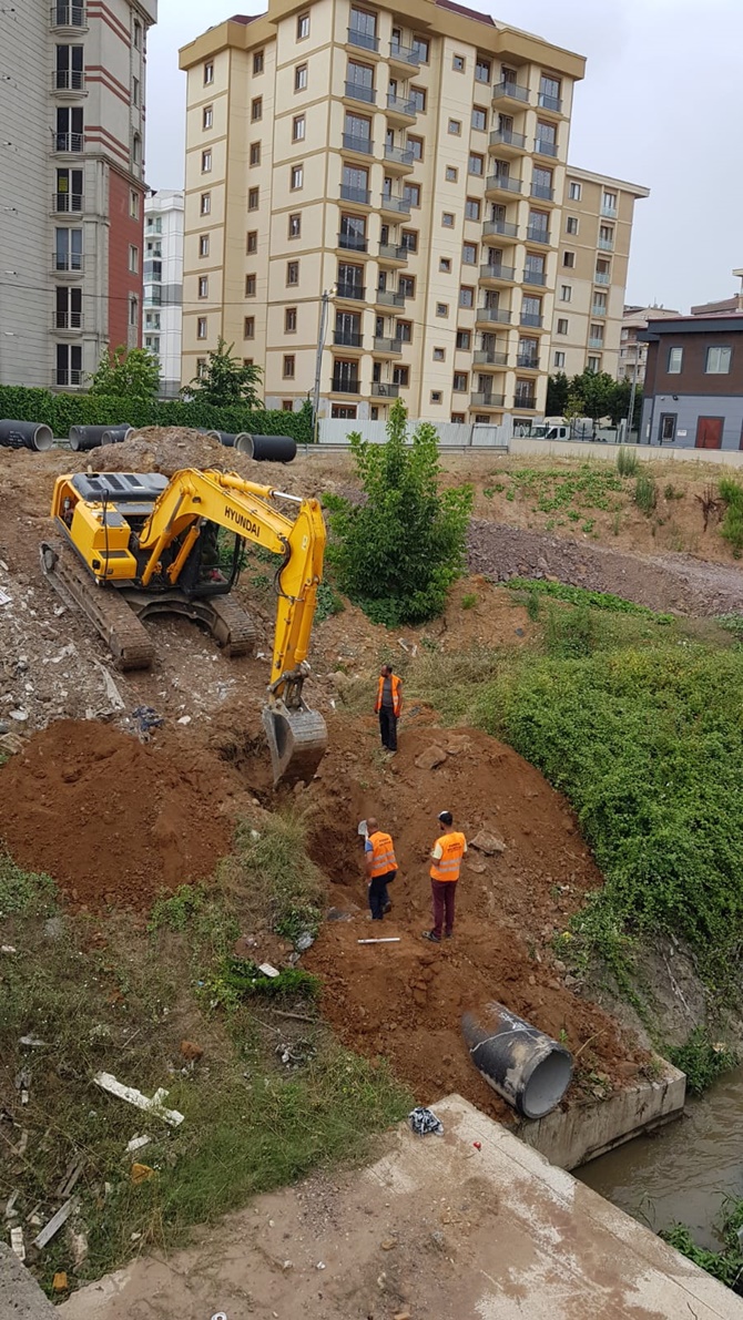 Pendik'te sel felaketine karşı önlem alınıyor