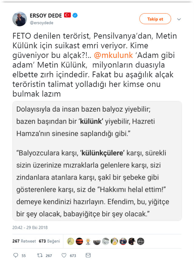 Metin Külünk kimdir? Fetullah Gülen Metin Külünk için suikast emri mi verdi?
