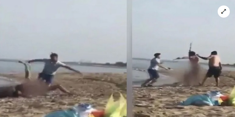 Sahilde gezen çıplak adam paniği