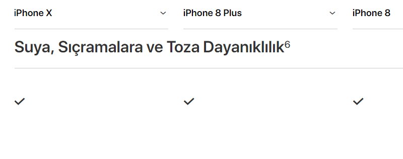 iPhone 8, iphone x ve İphone 8 Plus'ın özelikleri karşılaştırma