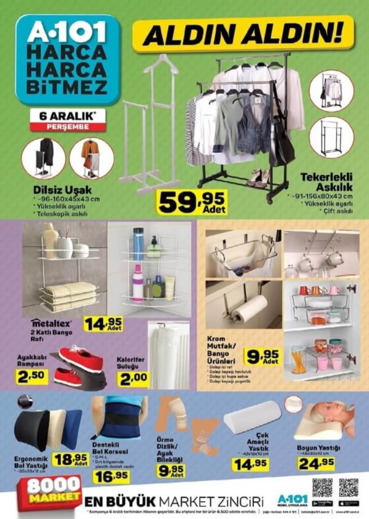 A101 6 Aralık 2018 aktüel indirim listesi- A101'e bu hafta indirimli neler gelecek?