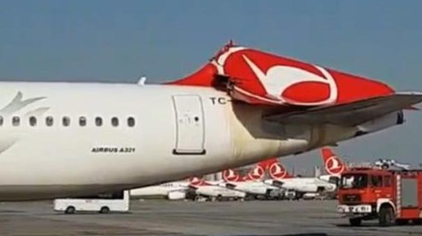Atatürk Havalimanı'nda uçaklar çarpıştı!
