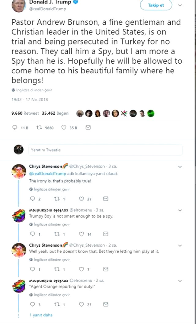 Trump'ın "Ben Daha Casusum" Tweetine ABD'liler "O Kadar Zeki Değilsin" Dedi