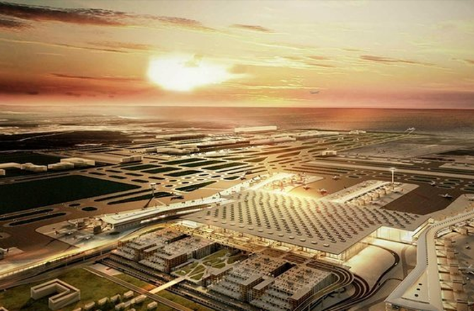 3. Havalimanı kulesi, Türk bayraklarına büründü