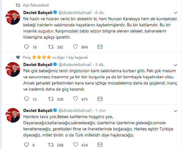 Devlet Bahçeli Hakkari'deki saldırıyı kınadı