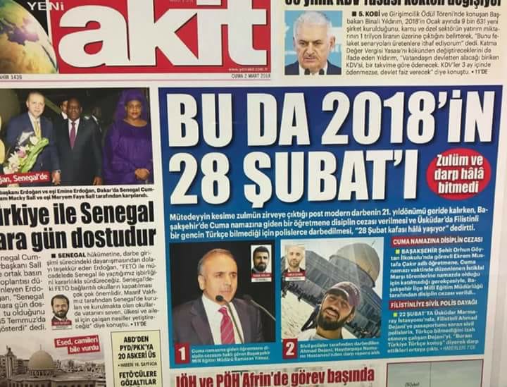 28 Şubat ve Akit Gazetesi manşet haberi!
