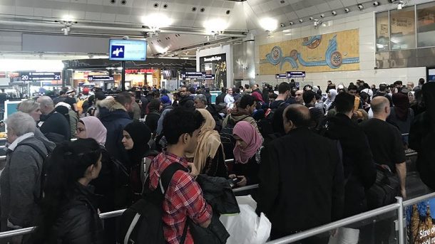 Atatürk Havalimanına akın ettiler