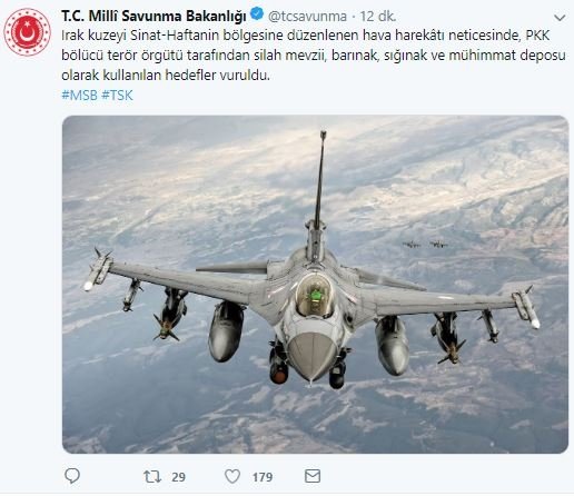 Kuzey Irak'ta terör örgütü PKK'nın hedefleri vuruldu!