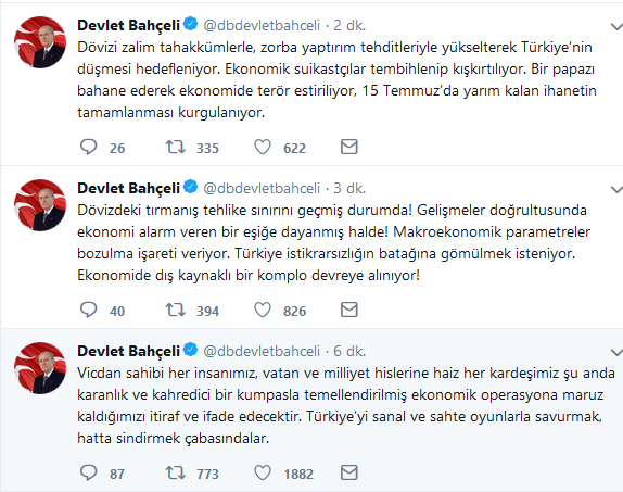 Bahçeli'den 'döviz hareketliliği' yorumu