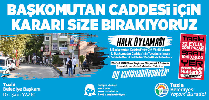 Tuzla'da trafiğe çözüm halk oylamasıyla geliyor