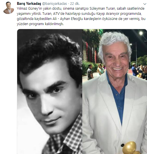 Süleyman Turan'ın neden öldüğü belli 