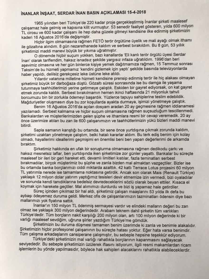 İnanlar İnşaat Neden İflas Etti | Serdar İnan Kimdir