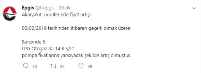 Benzine bu gece itibariyle zam geliyor