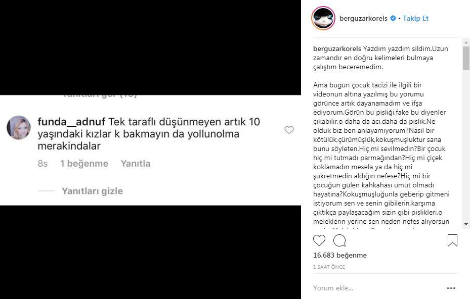 Bergüzar Korel terbiyesiz takipçisini ifşa etti "Artık dayanamadım"