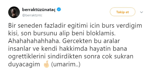 Berrak Tüzünataç burs verdiği öğrenci tarafından engellendi- Berrak Tüzüntaç kimdir?