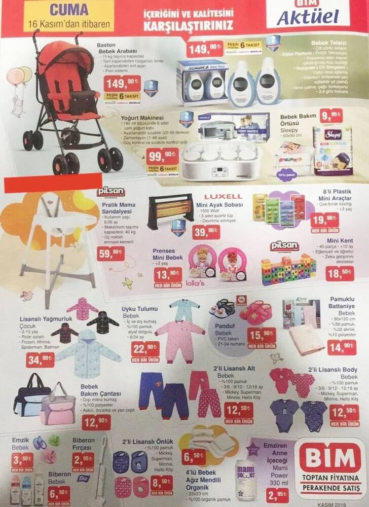 BİM 16 Kasım aktüel ürünlerde bu hafta ne var? BİM 16 Kasım aktüel ürün kataloğu