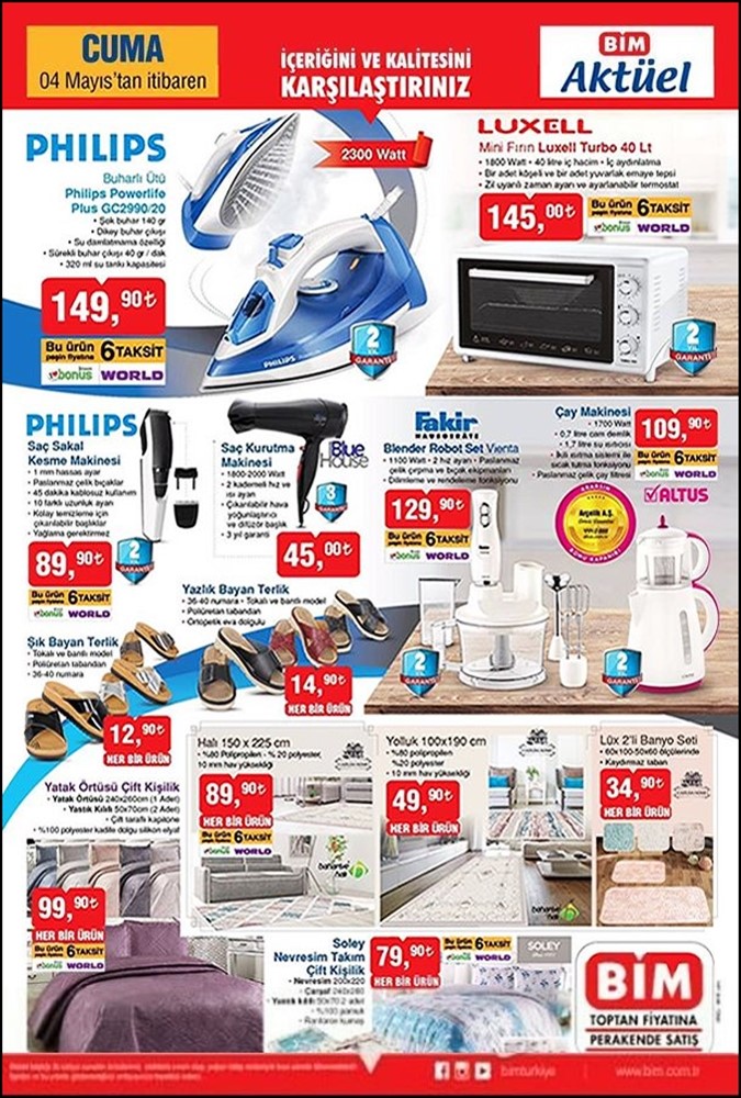 BİM 4 Mayıs aktüel ürünlerde bu hafta ne var?