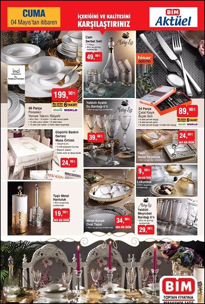 BİM 4 Mayıs aktüel ürünlerde bu hafta ne var?