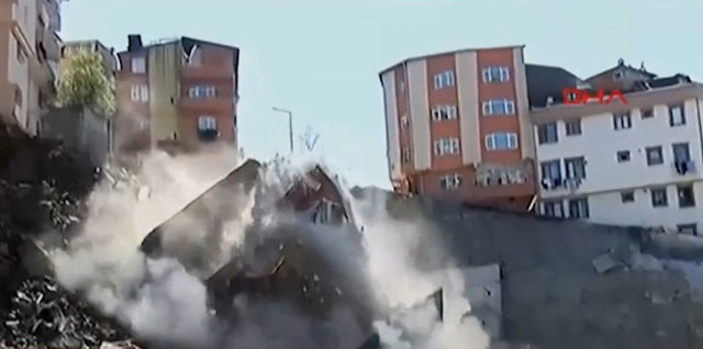 Kağıthane bina çökme videosu izle! Kağıthane'de bina nerede çöktü?