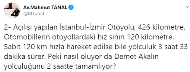 CHP'li Mahmut Tanal: Demet Akalın'a dava açılmalı