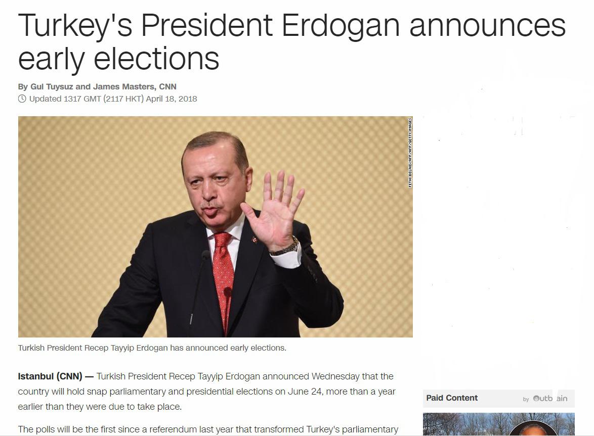 Erken Seçim Kararı Yabancı Basında Nasıl Yer Aldı?