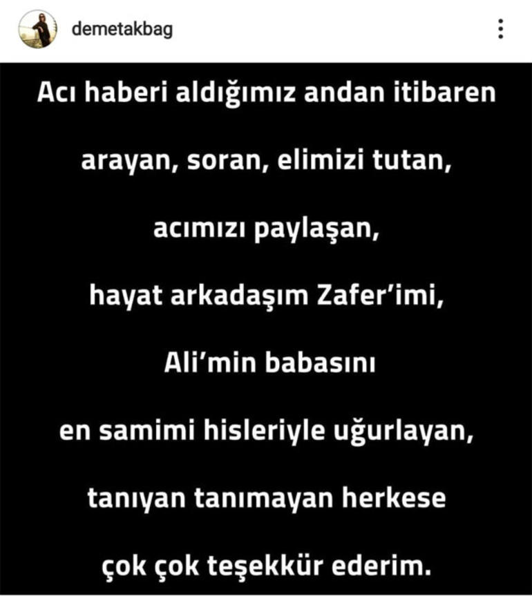 Demet Akbağ'dan ilk paylaşım