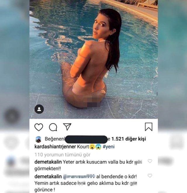 Demet Akalın, Kourtney Kardashian'ın fotoğrafına yeter artık diye isyan etti!