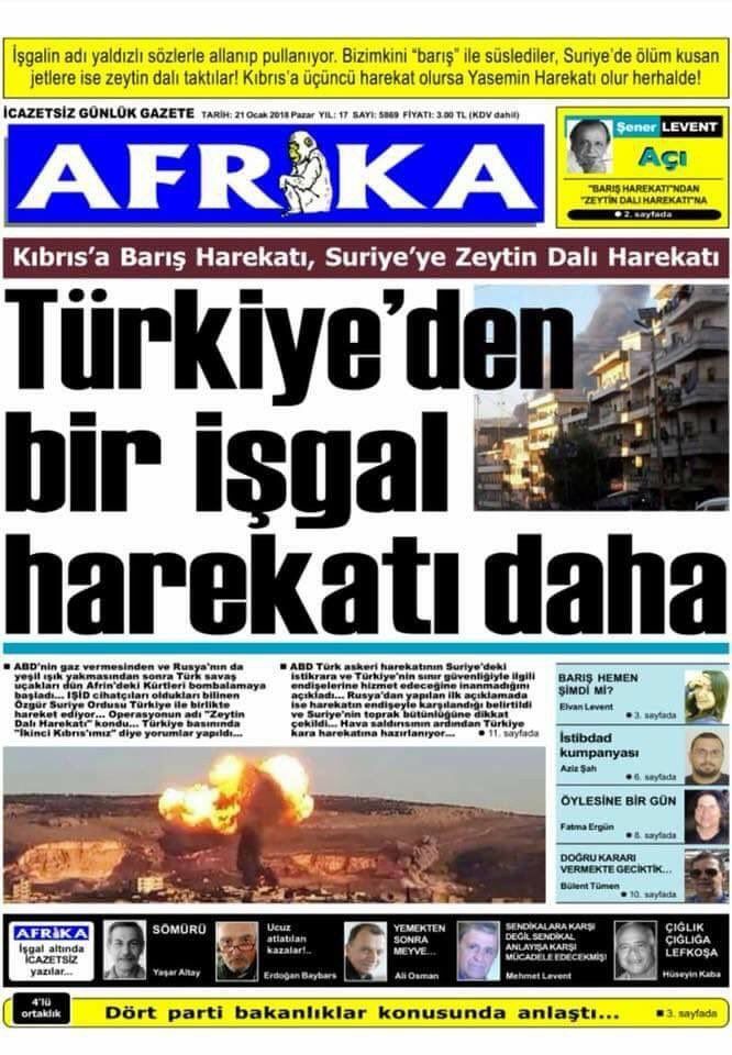 Afrika Gazetesi kimin? Afrika Gazetesi ne manşet attı?