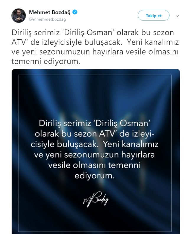 Diriliş Osman hangi kanalda?
