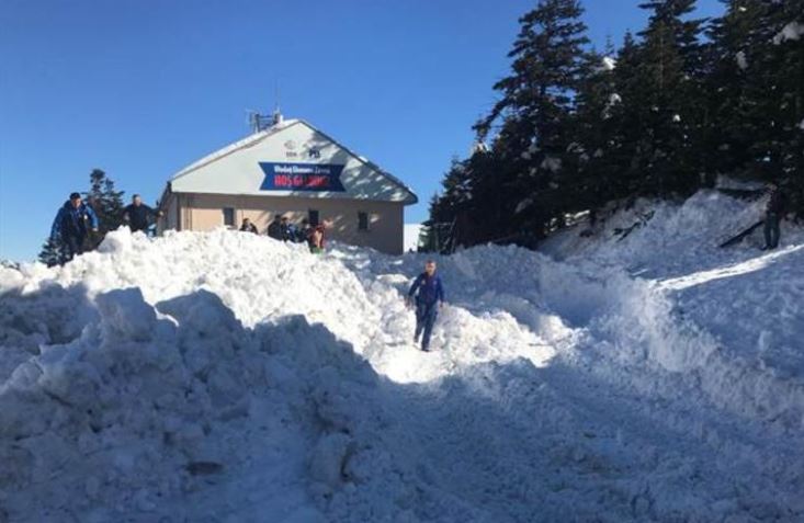 Uludağ'da çok sayıda kişi kar altında kaldı