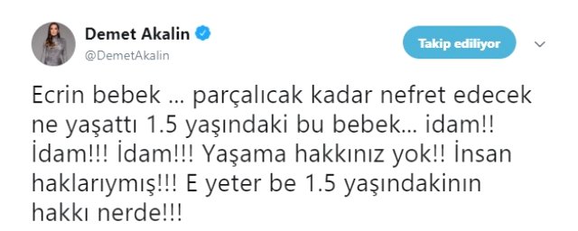 Demet Akalın'ın Ecrin bebek isyanı 