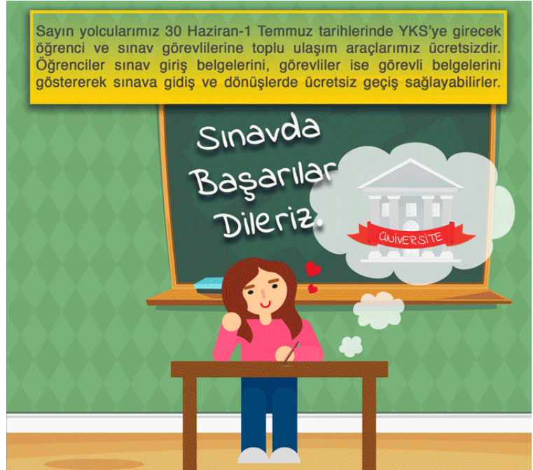 YKS öğrencilerine İstanbul'da toplu taşıma ücretsiz